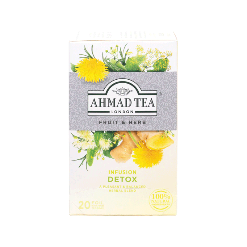 AHMED TEA DETOX INFUSION TEA BAGS FRUIT&HERB 20`S